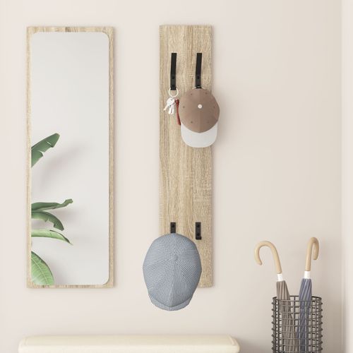 vidaXL Porte-manteau mural Chêne sonoma 20 x 1.5 x 100 cm