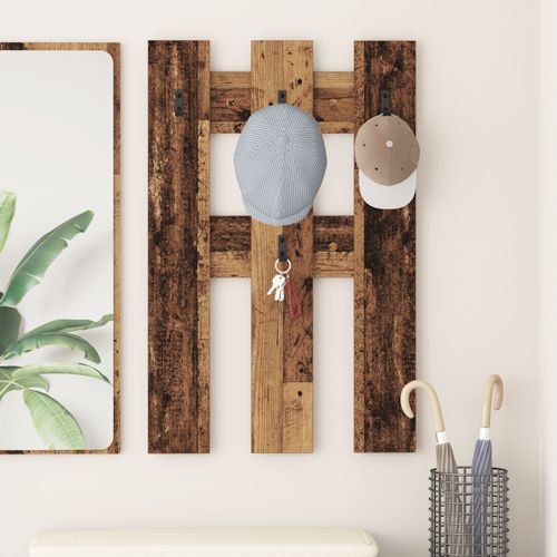 vidaXL Porte-manteau mural avec stockage Vieux bois 65 x 3 x 100 cm
