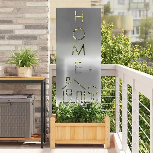Vidaxl Panneau Décoratif De Jardin Argenté 50 X 140 Cm Acier Galvanisé