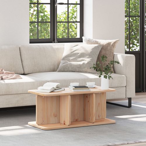 Vidaxl Table Basse Naturel 80 X 39.5 X 33.5 Cm Bois De Pin Massif