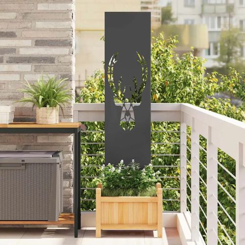 Vidaxl Panneau Décoratif De Jardin Noir 32 X 140 Cm