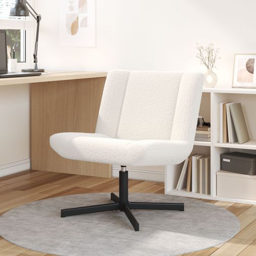 Vidaxl Chaise D'accent Crème Tissu Moyenne Ergonomique Chaise D'accent