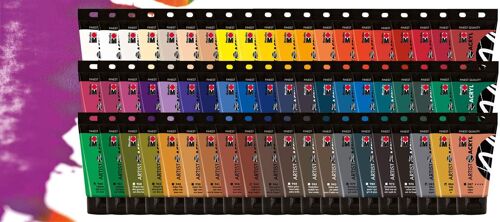 Outremer Peinture Acrylique Fine de qualité Artistique à Base d'eau Consistance pastose hautement pigmentée Très Bonne Brillance et opacité, Bleu Marine, 120 ml (Lot de 1), Set de 120 Pièces