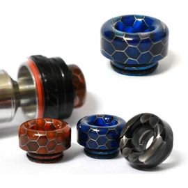KALANKA-Vaportown 810 Drip Tip pour Hellvape Drop Dead Hellbeast Dead Rabbit Wotofo Profile RDA Geekvape Zeus X RTA Cerberus Vandyvape Kylin V2 M OFRF nexMesh FreeMax Fireluke 2 Mesh Glass Embout (Bl