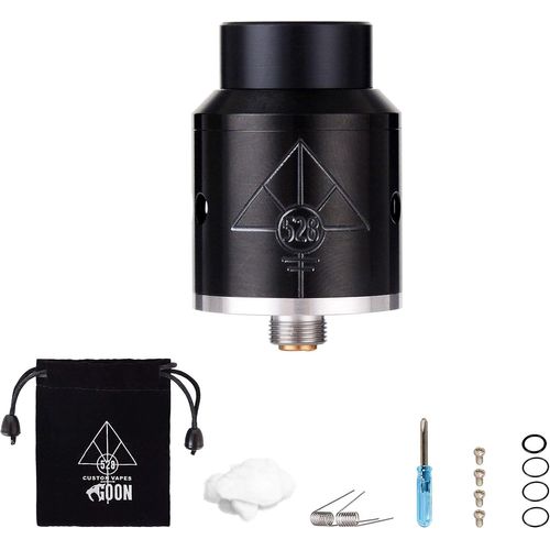 KALANKA-Wolfteeth RDA Clone Goon, Dripping Atomiseur Dual Coil, Trou d'air réglable, Sans Nicotine Ni Tabac, Noir 115204