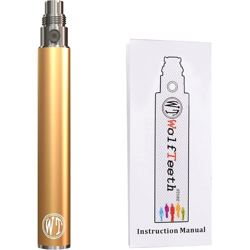 KALANKA-Wolfteeth EGO-T Ecig 1100mAh Batterie Rechargeable Cigarette Electronique(or 1082) Ne contenant pas de tabac ni de nicotine ni de e-liquides