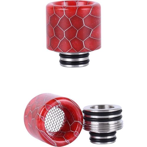 KALANKA-Wolfteeth 510 810 Drip Tip Embout Embouchure de Gouttières 2 En 1 pour Réservoir Atomiseur RDA Cigarette électronique Sans Nicotine Ni Tabac 127803 Rouge