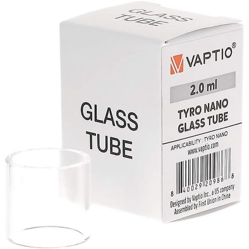KALANKA-1PC Vaptio TYRO NANO Tube de verre de remplacement 2.0ML Atomiseur Cigarettes électroniques Tube de verre No E Liquid No Nicotine