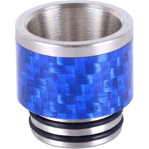 KALANKA-Wolfteeth Fibre de Carbone Plus 810 Drip Tip en Acier Inoxydable pour Réservoir Atomiseur RDA Cigarette électronique, Sans Nicotine Ni Tabac, Court Bleu 125903