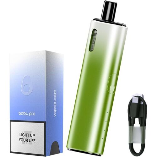 Avocado Baby Pro Kit Cigarette électronique 1300mAh 25W Vape Pen Kit avec 0,6ohm Pod, Pas de e-liquide pas de nicotine (Vert)