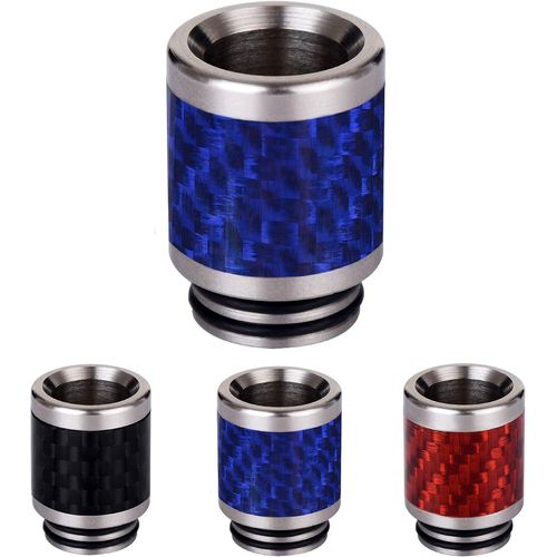 KALANKA-Wolfteeth Fibre de Carbone Plus 810 Drip Tip en Acier Inoxydable pour Réservoir Atomiseur RDA Cigarette électronique, Sans Nicotine Ni Tabac, 124306 Bleu