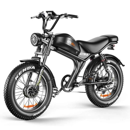Vélo Électrique Emoko C93 - Dual Moteur 2000w - Batterie Amovible 23ah - Autonomie 100 Km - Shimano 7 Vitesses - Roues 20''