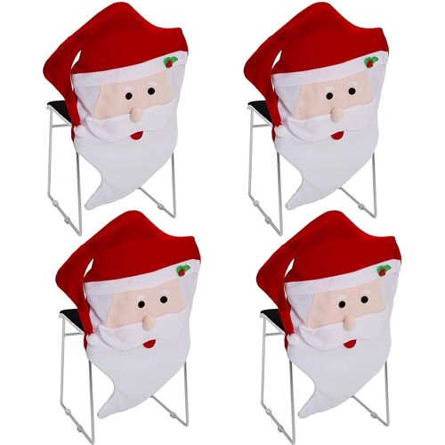 Santa Claus Housses De Chaise, De Noël Président Couvre Le Dos Decora