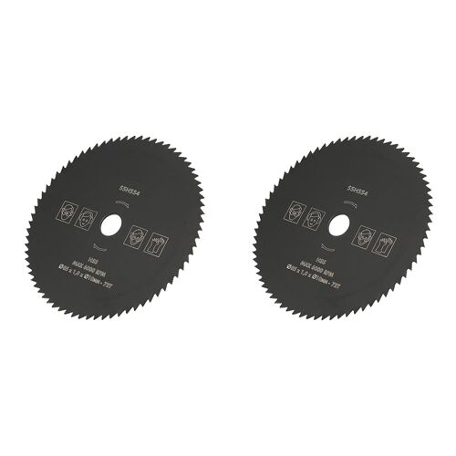 2 Lames de Scie Circulaire 85 Mm X 10 Mm 72T, Disque de Coupe Très Tranchant pour Ciment, Tuyaux en PVC, Bois, Plastique, Aluminium avec Coupes Rapides et Lisses