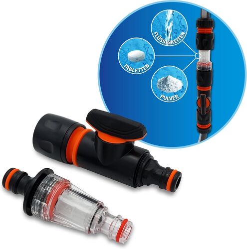 ® Duomix Kit Filtre À Eau | Dosage Facile Des Comprimés Et De La Poudre Pour L'eau Potable | Filtre Pour Réservoir D'eau De Camping-Car, Caravane (Mélangeur Pour Ajout D'eau, Accessoires)