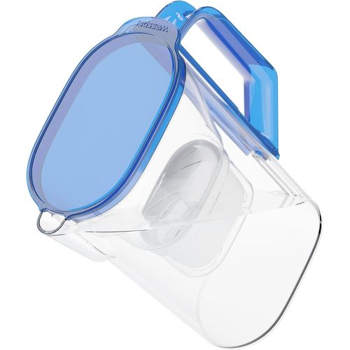 Carafe D'eau Filtrante Pour Réfrigérateur 2,7l, Pichet Filtrante Avec Filtre A Eau Compatible Avec Brita Maxtra, Réduction Du Calcaire, Du Chlore \U2013 Bleu