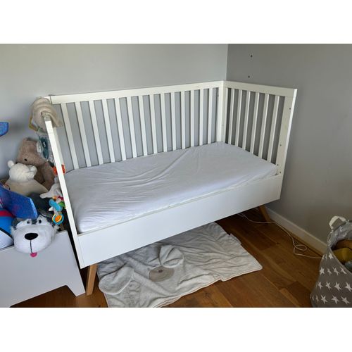 Lit Bois Évolutif Blanc 70x140 Nautis Vox Très Bon État