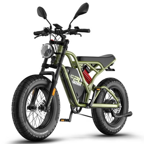 Fafrees F20 Ultra Amélioré Vélo Électrique - Moteur 750w Batterie 48v25ah Pneus 20 Pouces Freins Mécaniques - Vert Militaire