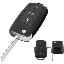 Coque De Clé De Voiture Pliable À 2 3 Boutons Pour Vw Mk4 Bora Golf 4 5 6 Passat Polo Bora Touran (3b)