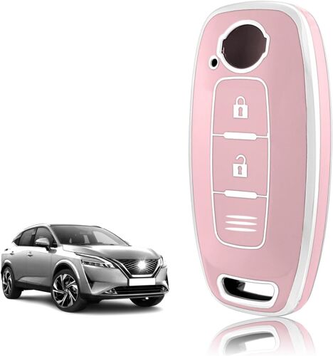 Coque Clé Tpu,Etui Clé Étui Clé Adapté Pour Nissan Qashqai J12 Juke F16 X Trail T33 Airya B6 B8 B9 Micra Altima Teana Murano Kicks,Couvre Clef Cache Cle Voiture Telécommande-Trois Lignes.[D224]
