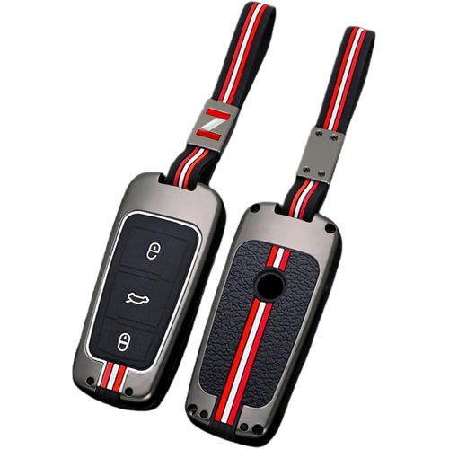 Coque De Protection Pour Clé De Voiture Compatible Avec Vw Volkswagen Passat Cc B6 B7 B7l 3c R36 Maogotan B5 3 Boutons (Mat+Corde)