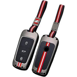 Coque De Protection Pour Clé De Voiture Compatible Avec Vw Volkswagen Passat Cc B6 B7 B7l 3c R36 Maogotan B5 3 Boutons (Mat+Corde)