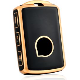 Coque De Clé Voiture Pour Volvo Tpu 4 Bouton Accessoire Clé De Voiture Pour C30 S60 S80 S90 S60l V60 V70 V90 Xc40 Xc60 Xc70 Xc90 T5 T6 T8 Coque De Protection Pour Clé De Voiture,Or Noir