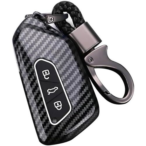 Cmjaagur-Coque De Clé De Voiture Compatible Avec Vw Bora Polo Tiguan Jetta Passat B5 B6 B7 Golf Beetle Pour Skoda Octavia Abs Coque De Protection Porte-Clés[M2847]