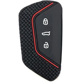 Coque De Clé En Silicone Pour Clé De Voiture-Compatible Avec Vw Volkswagen Mk8 Golf 8 Gti Skoda Octavia-3 Boutons