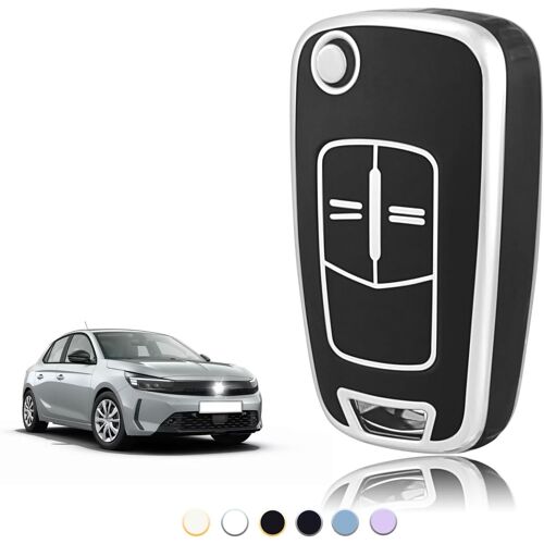 Coque Clé Tpu,Etui Clé Étui Clé Adapté Pour Opel Vauxhall Astra Antara Agila Corsa Cascada Insignia Mokka Meriva Tigra Vectra Zafira,Couvre Clef Cache Cle Voiture Telécommande-Flip Key.[D348]