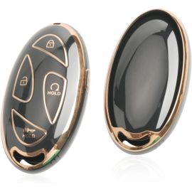 [Nouveau 2024] Hyunda-I Tucson 2025/ Kona Sx2 Ev/ Ioniq 6/ Ioniq 5/ Sante Fe 2024 2025 2026 Coque De Clé De Voiture,Housse De Protection Pour Clé,Tpu Gel De Silice [5 Boutons] (Noir)