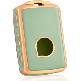 Coque De Clé Voiture Pour Volvo Tpu 4 Bouton Accessoire Clé De Voiture Pour C30 S60 S80 S90 S60l V60 V70 V90 Xc40 Xc60 Xc70 Xc90 T5 T6 T8 Coque De Protection Pour Clé De Voiture,Or Vert