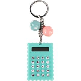 Mini Calculatrice de Poche,Portable Mignon Biscuits Style clé Infirmière Couleur Calculatrice de Poche (Gris Violet) Alculator Petit Portable Chaîne Bonbons (Vert)