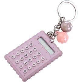 Mini Calculatrice De Poche, Portable Mignon Biscuits Style Clé Infirmière Couleur Calculatrice De Poche (Gris Violet) Alculator Petit Portable Chaîne Bonbons (Violet Grisâtre)[Z539]