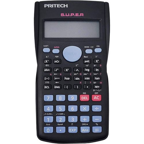 Pritech ¿ calculatrice Scientifique (240 fonctions, 24 Niveaux de parenthèse), Couleur Gris Foncé, Style FX-82MS.