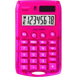 77234P Calculatrice de poche 8 chiffres solaire/pile Rose