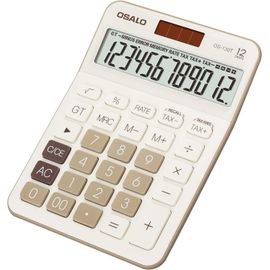 Calculatrice de Poche Grandes Touches Grand écran LCD Ordinateur de Bureau à 12 Chiffres avec Fonction de contrôle (OS-130T)