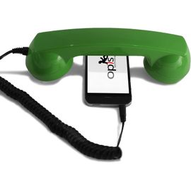 60s Micro-Combine Telephone Portable/Combiné Téléphone Rétro/Casque Audio en Forme combiné téléphonique pour Les Smartphones Android,Tablettes,Ordinateurs Portables,etc. (Vert).[U66]