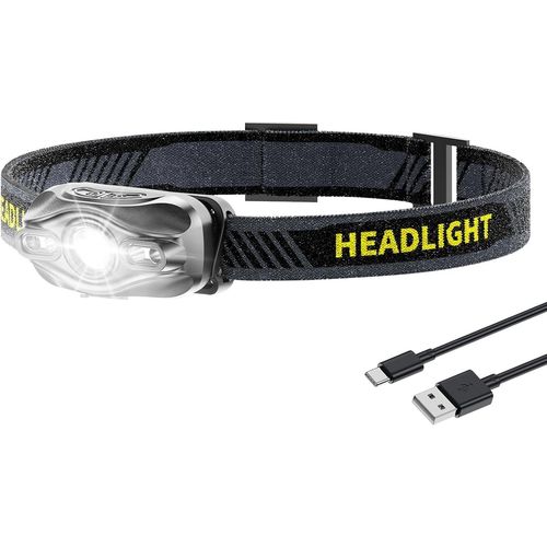 Torche Frontale, Headlamp Led Mini Puissante Portable Avec 5 Type De Lumière Blanche & Rouge Étanche Pour Adultes Et Enfants Cyclisme Jogging, Led-Headlamp-Rechargeable-Mini