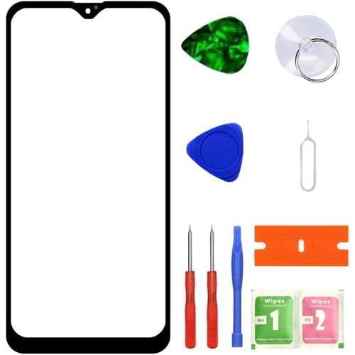 Kal-Kit De Remplacement De Réparation Ecran Tactile Original Vitre Avant Pour Samsung Galaxy A10s 2019 Sm-A107f Vitre Frontale Avec Des Outils De Réparation (Noir)