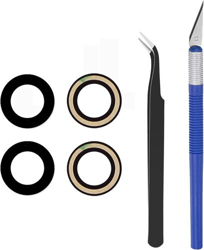 KAL-1 Lot De Lentilles De Caméra Arrière De Rechange Pour Iphone 14 Et Iphone 14 Plus + Adhésif Préinstallé + Kit D'Outils De Réparation