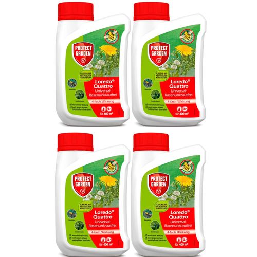 Lot 4 X Herbicide Protect Garden Désherbant Pelouse Gazon Jardin Mauvaise Herbe 1600ml -