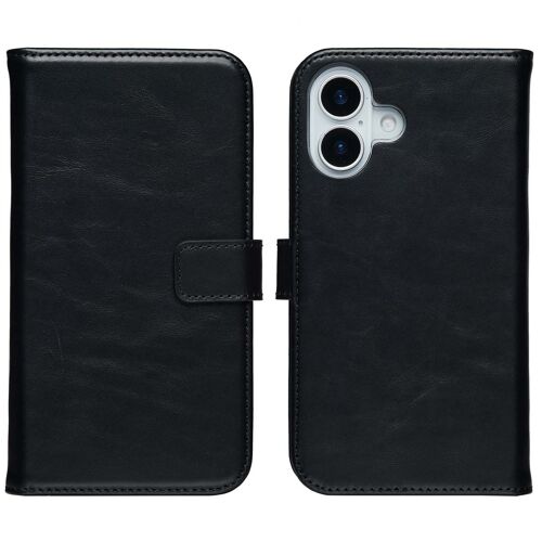 Selencia Étui portefeuille en cuir véritable iPhone 17 Noir