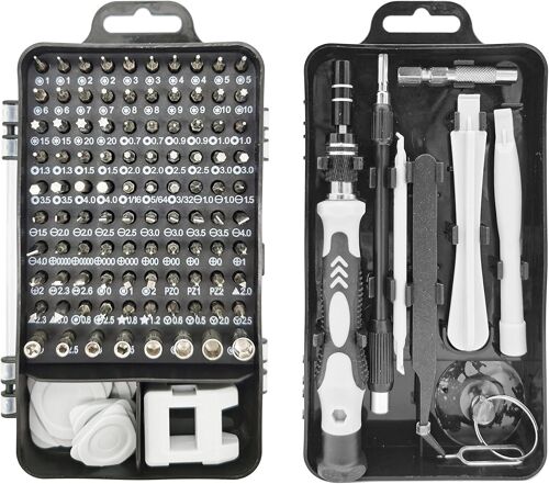 Kit d'outils de mécanicien de précision Mini tournevis: 115 en 1 Kit d'outils de réparation de téléphone portable avec embouts pour PC, ordinateur, iPhone, ordinateur portable, tablette, PS5, Xbox
