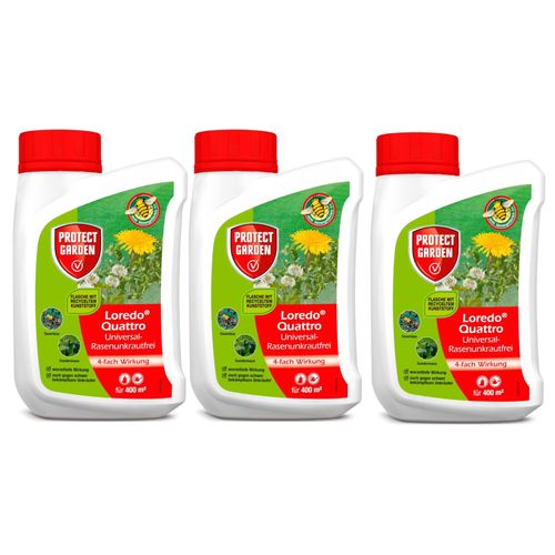 Lot 3 X Herbicide Protect Garden Désherbant Pelouse Gazon Jardin Mauvaise Herbe 1200ml -
