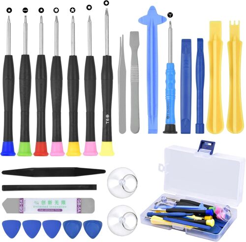 Kal-Set De 24 Kit D'outils De Réparation De Téléphone Portable, Kit D'outils Pour Smartphones, Précision De Tournevis Kit, Complet Démontage De Smartphones, Tablettes, Montre - Universel