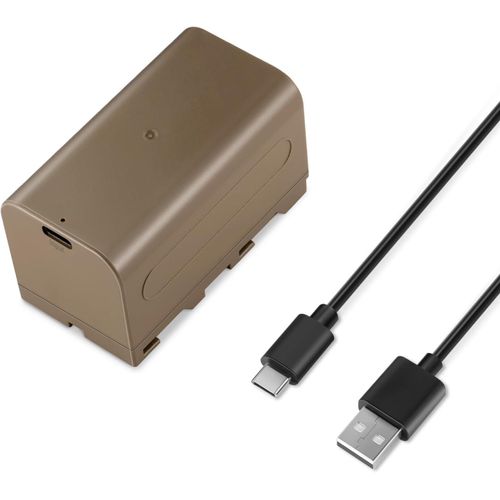 NEEWER NP-F750 Batterie de Rechange 7000 mAh, Temps de Charge complète 5,4 h avec Port/câble USB de Type C, Batterie Rechargeable pour Appareil Photo, lumière vidéo, Moniteur pour Sony NP-F550 F750
