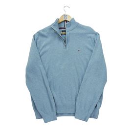 Reconditionné - Pull Homme Demi-Zippé Bleu Clair - Taille Xl - Homme - Bleu Clair