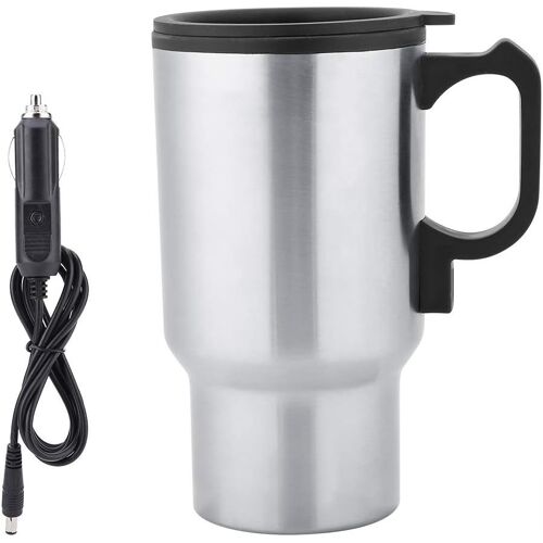 KALANKA-Bouilloires électriques, Tasse De Voyage En Acier Inoxydable 12V 450mL Chauffage De Voiture électrique Café Lait Tasse Bouteille D'eau Chaude Cadeau de Saint Valentin