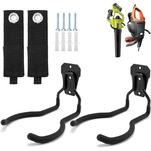 NouvelHorizonstore-Cintre pour outils électriques de jardin, porte-désherbage, tondeuse à corde, crochet mural, crochet mural de garage, capacité jusqu¿à 30 kg